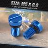 M5x 0.8 Aluminum Air Valve Cap Screw For Fork Honda CR CRF 80 85 125 250 450 R RX CRF250R CRF450R CRF250X 450X Motocross