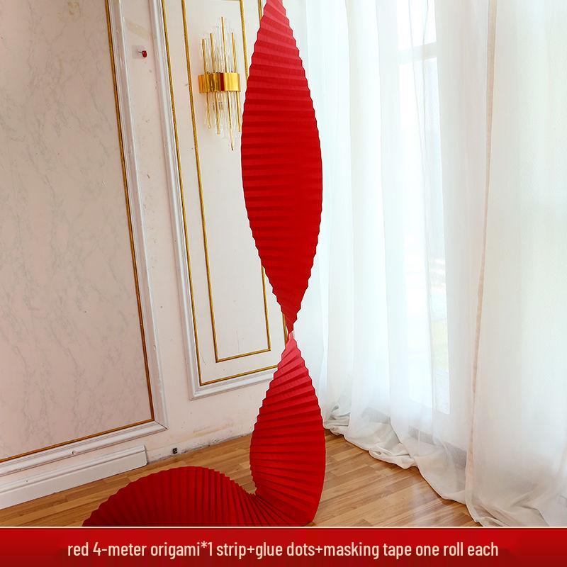 Wedding Origami Wave Festive Decoration Set: Extra Long Pull Flower Strips