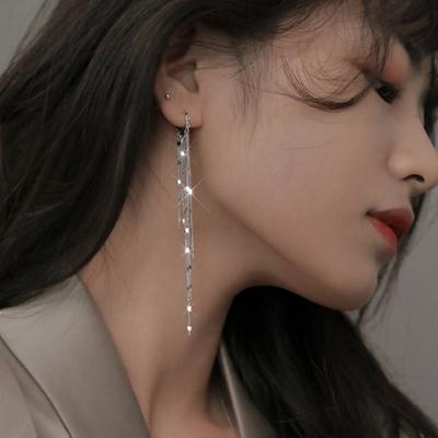 Senior Sense Chain Tassel River Love Earrings Light Luxury Female Ins Wind Niche Design Personality Hundredfold Tide Personality Elegant Accessories