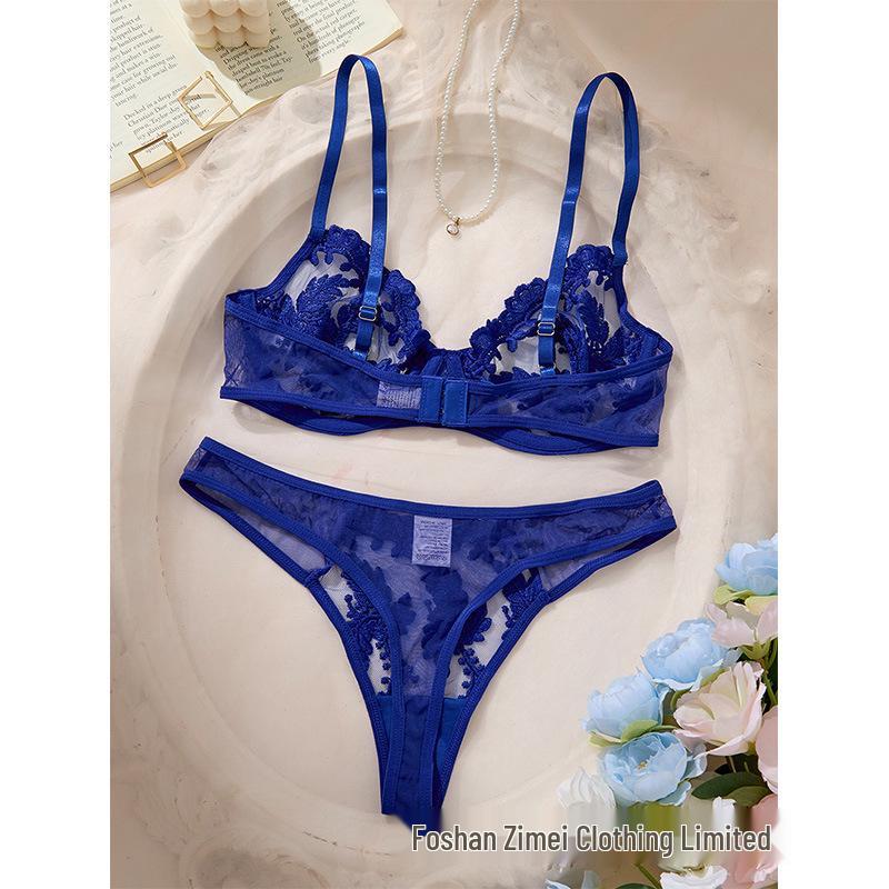 Y Moda Zarif Nakışlı Çiçekli İç Giyim Seti - Zarif İki Parçalı Sütyen Seti