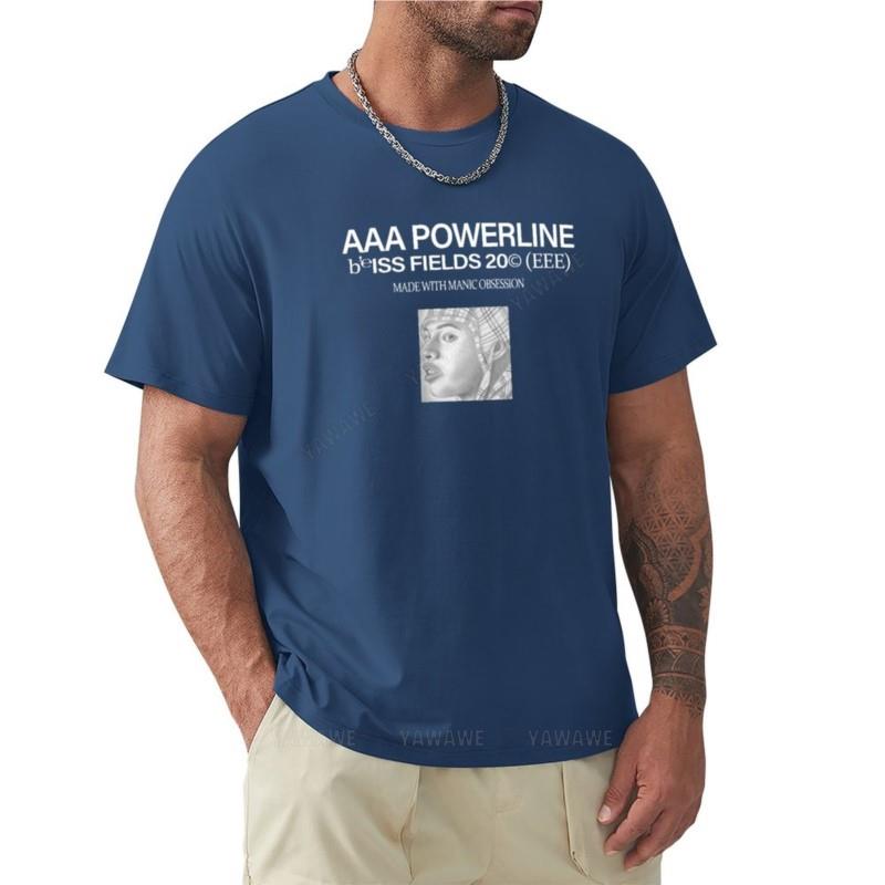 летняя футболка мужская Ecco2k Drain Gang AAA Powerline Bliss Fields логотип Футболка черная футболка мужская футболка графическая мужские футболки S