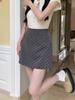 Women's Black Bodycon Skirt: White Polka Dot, High Waist, A-line, Summer Casual Versatile Short Skirt