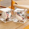 Clear Baseball Box Display Acrylic Transparent Baseball Organizer Case Dustproof UV Protection Perfit For Memorable Collection