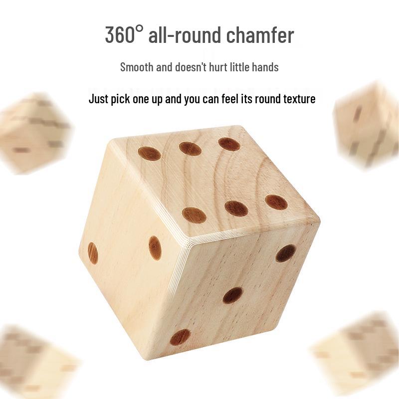Large 7cm Wooden Dice for Board Games - Hot Stamped Pips