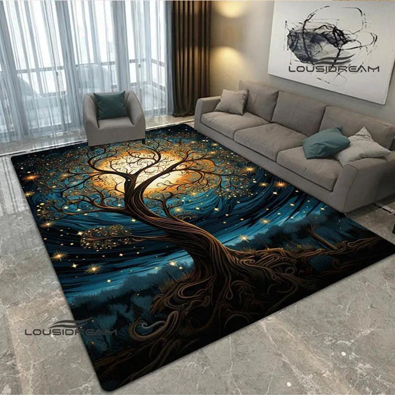 Tree of Life printed carpet kitchen mats Non -slip carpet outdoor carpets area rug bedroom decor pink room decor birthday gift