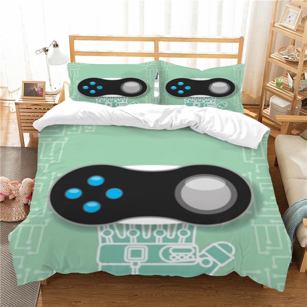 Home 3D Gamepad Printing Bedding Set Bed Quilt Cover Set Soft High Quality Bedroom Comfortable Microfiber Pillowcase