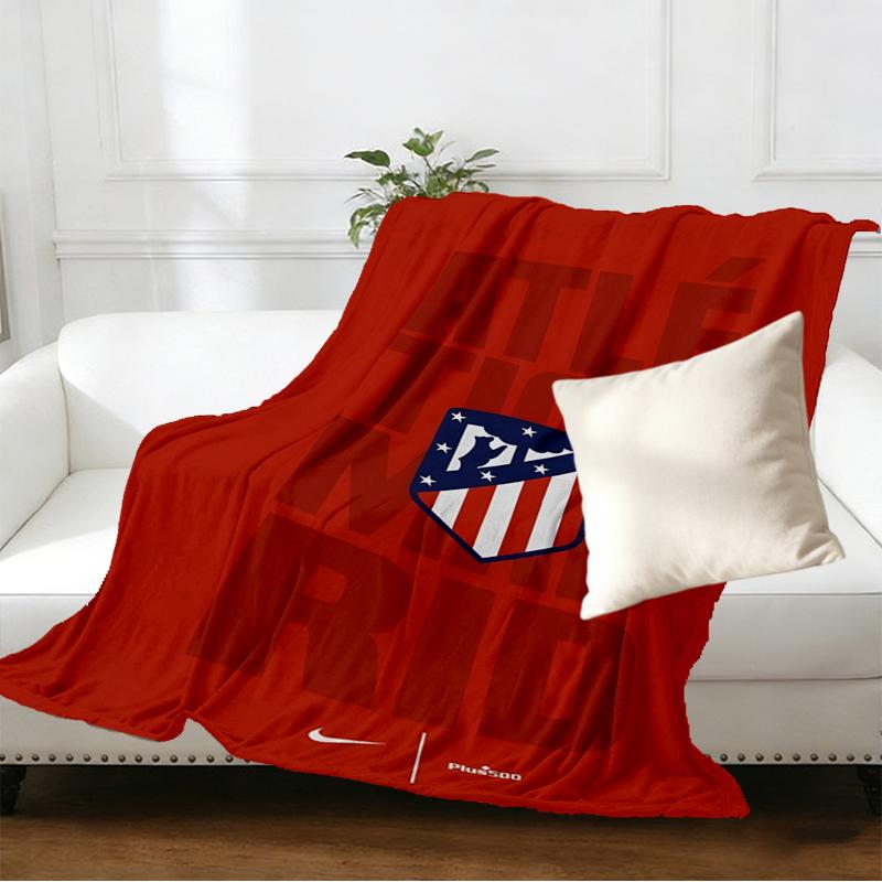 Coperta con Stampa Atletico Madrid - Morbida e Confortevole, per Camera da Letto, Viaggio, Divano, Decorazione per la Casa - Regalo di Compleanno o Natale per un Amico