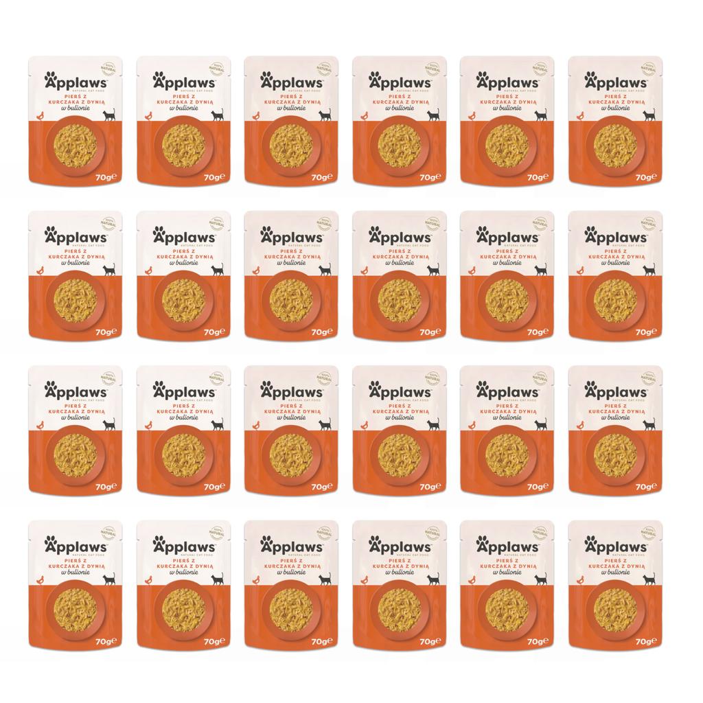 APPLAWS Chicken Breast with Pumpkin In Broth - Wet Cat Food - 24x70g