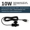 Mini Aquarium Heating Rod Fish Tank Aquarium Heater Submersible Thermostat Heater 18-34°C Adjustable Temperature USB Charging+