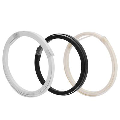 3 Pezzi Filettatura ABS Plastica Striscia di Rilegatura per Chitarra Striscia Decorativa per Chitarra 1610x5x1.5mm