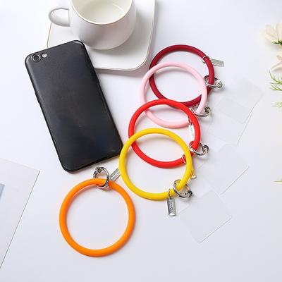 Evrensel Asılı Halka ön Cep Telefonu Yumuşak Silikon Kordon Askı Anti-kayıp Bilezik iPhone Xiaomi Samsung Anahtarlık