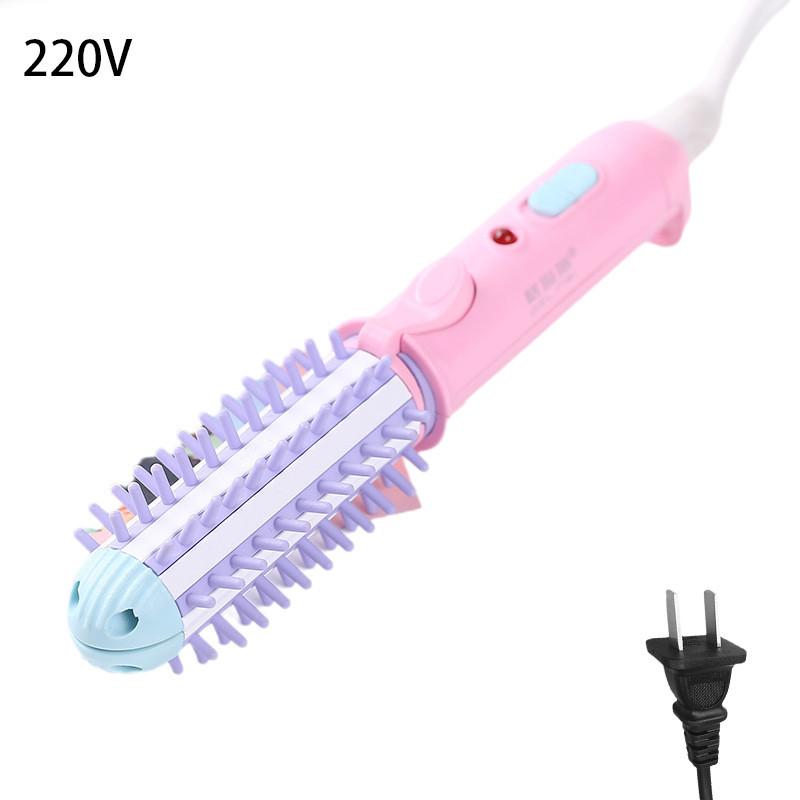 

Завивка для расчески Быстрая укладка Портативный Можно использовать для выпрямления/завивки 220 В Волосы розовый