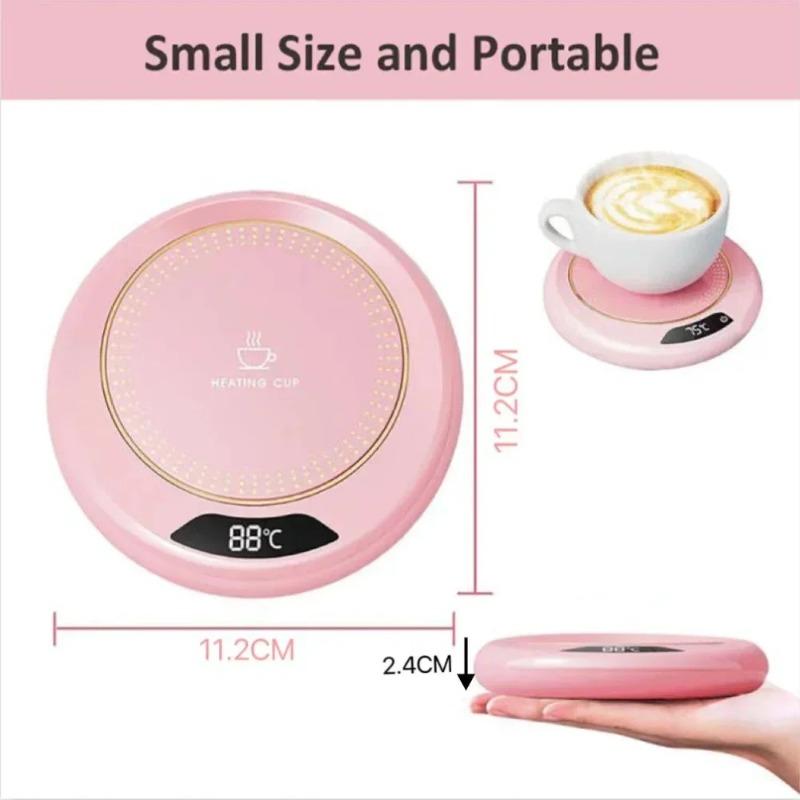Intelligent three-level adjustment with 55°constant temperature heating coaster,evenly heated,use for office,apartment,camping