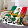 1pc Mexico Soccer Celebration Flannel Blanket Soft Warm Throw Blanket for Bedroom Living Room Bed Travel Camping Picnic Gift. MT7150190