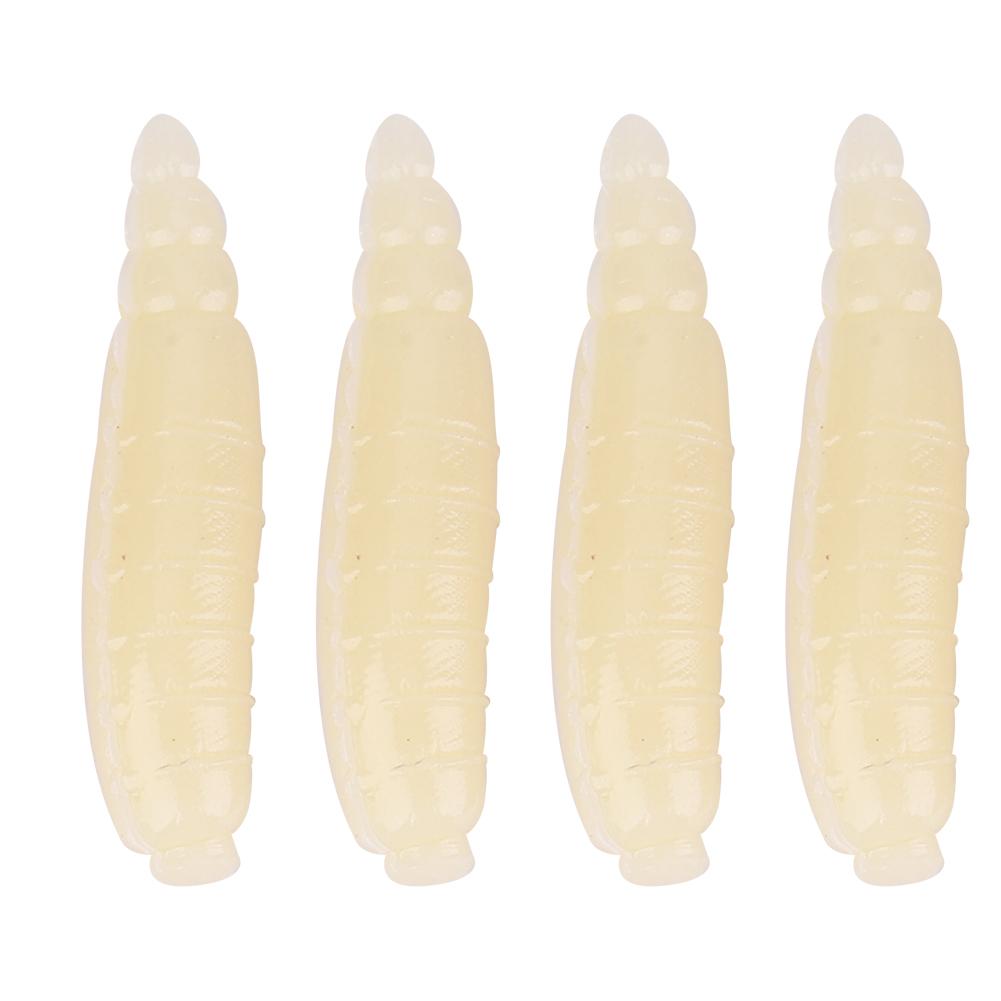 200pcs 17mm Small Artificial Maggot Grub Soft Lure LifE like Worms Fishing Baits