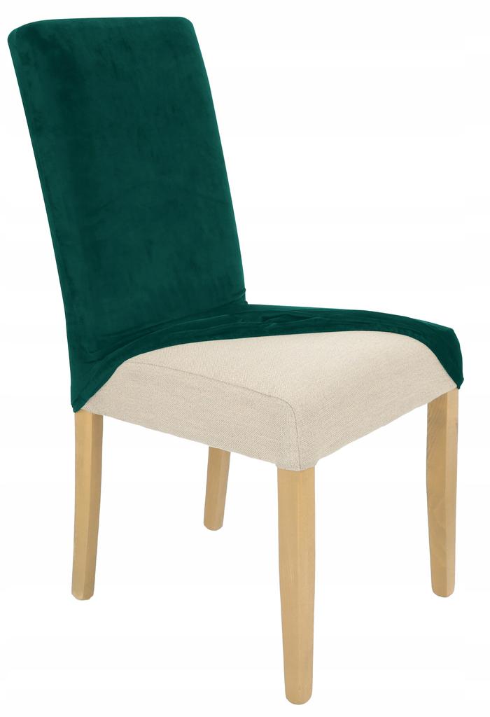 Bottle Green Velvet Elastic Chair Cover [21Wd]
