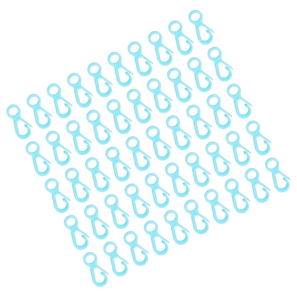 DIY Crafts Lobster Claw Clasps Lanyard Snap Hooks for Key Chain Ring Toy Chain AccessorySky Blue 50pcs