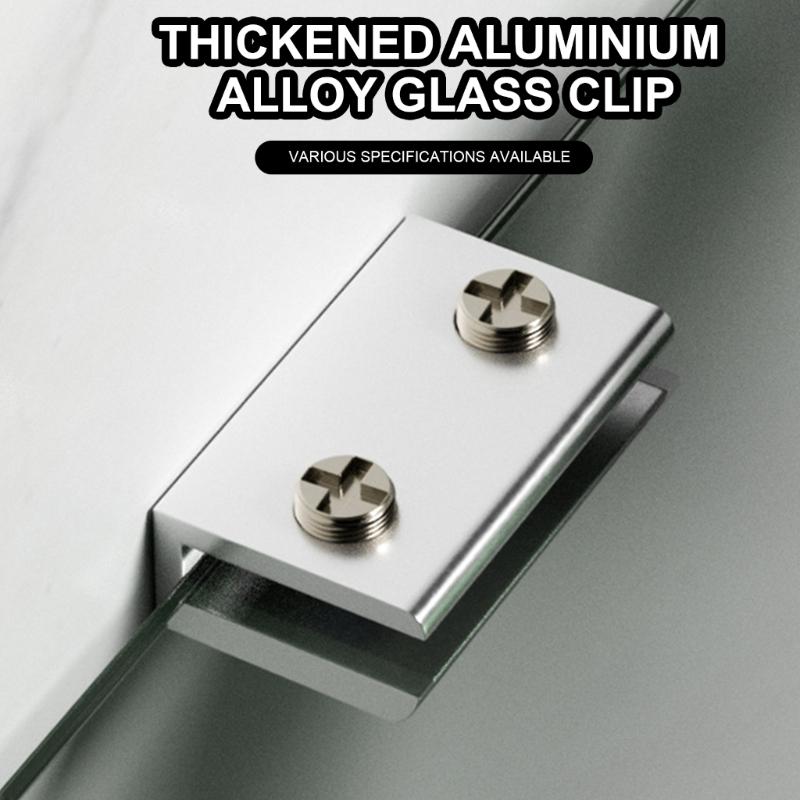 8Pcs Square Glass Clamp Frameless Glass Shelf Bracket Holder Heavy Duty Glass Clamp Clip Support Bracket Easy To Use