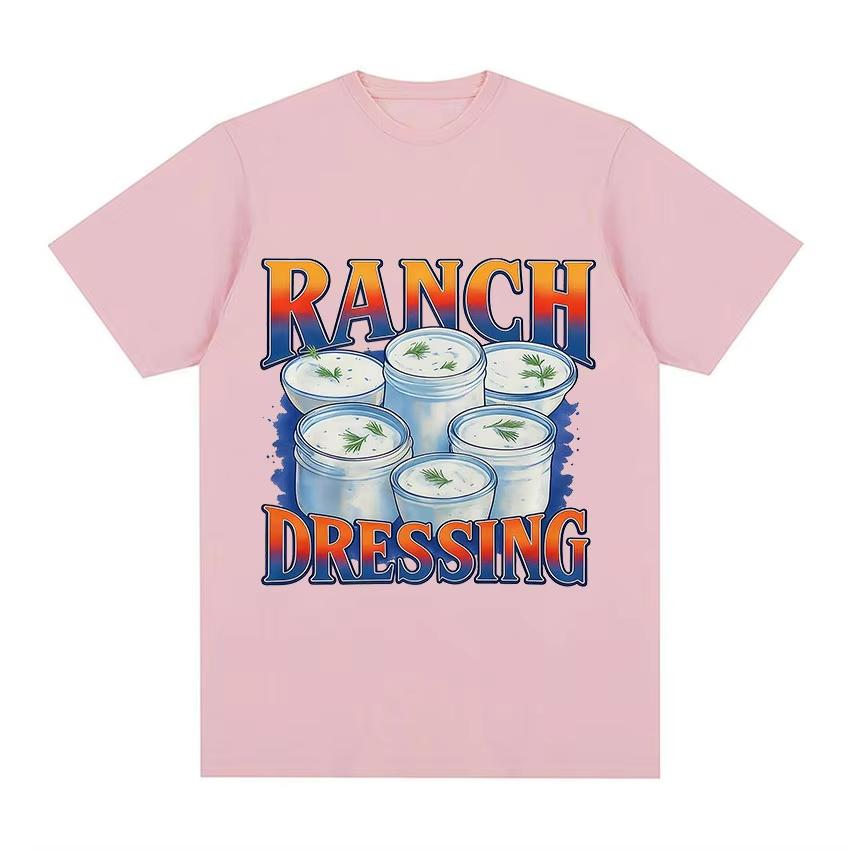 Funny Ranch Dressing Retro Meme Graphic TShirt Unisex Women Casual ONeck Short Sleeve T Shirts Vintage Oversized Cotton Tee Shirt
