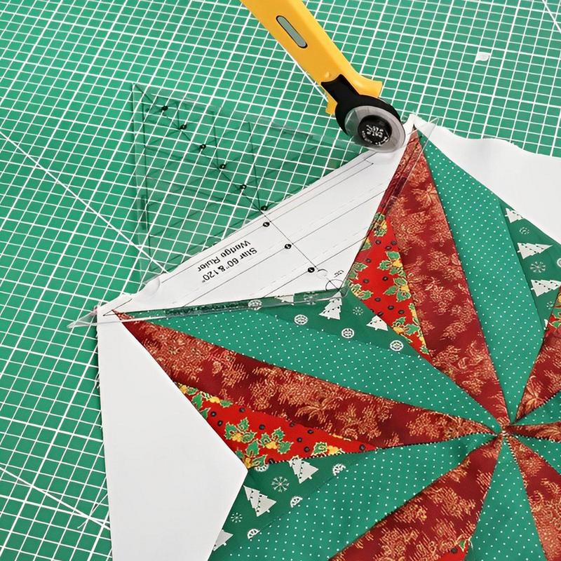 Sewing Wedge Ruler Ultrathin Acrylic Measuring Ruler With 60 And 120 Degrees DIY Quilting Template Transparent Triangle