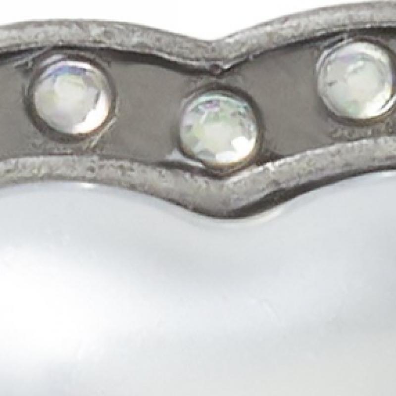 Crocs Silver Pearl Heart Gibbits Charm 10013760