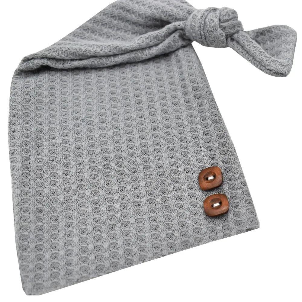 2Pcs/Set Crochet Knit Newborn Photoshoot Outfit Footed Newborn Prop Set Baby Bodysuit Photo Props