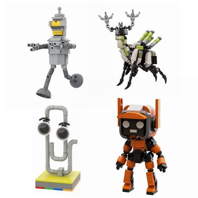 MOC Game Movie Figures Robot Bender Herbivorous K-VRC Clippy the Age Revealer World Building Blocks Toys for Children Kids Gifts