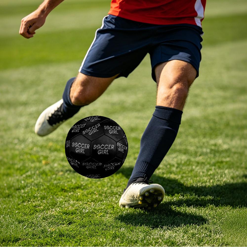 1pc Soccer Girl Sparkle Size 5 Soccer Ball Professional Match Training Football Indoor &Outdoor Sports Ball Lightweight Durable C6562