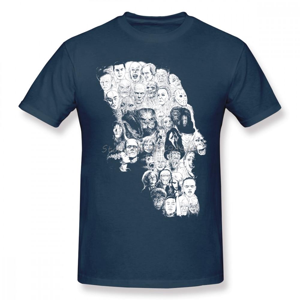 Maglietta Unisex Teschio Horror Gruppo Popolare Taglia Grande Cotone Girocollo Manica Corta Personalizzata Unisex T-shirt Magliette Streetwear Harajuku