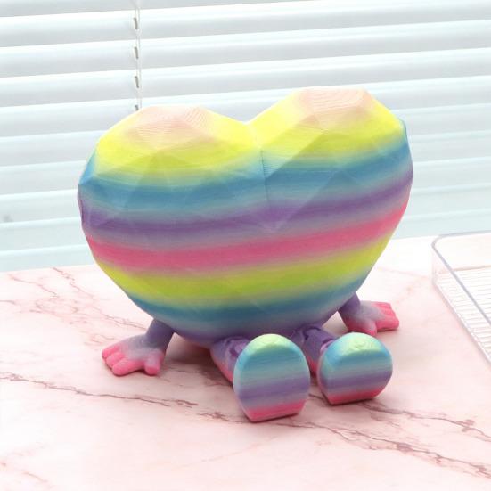 Ozdoba Siedzące Serce Urocza Figurka Serca z Ruchomymi Nóżkami Domowe Biuro Półka na Biurko Statuetka Serce Miłości Prezent dla Zakochanych Przyjaciół