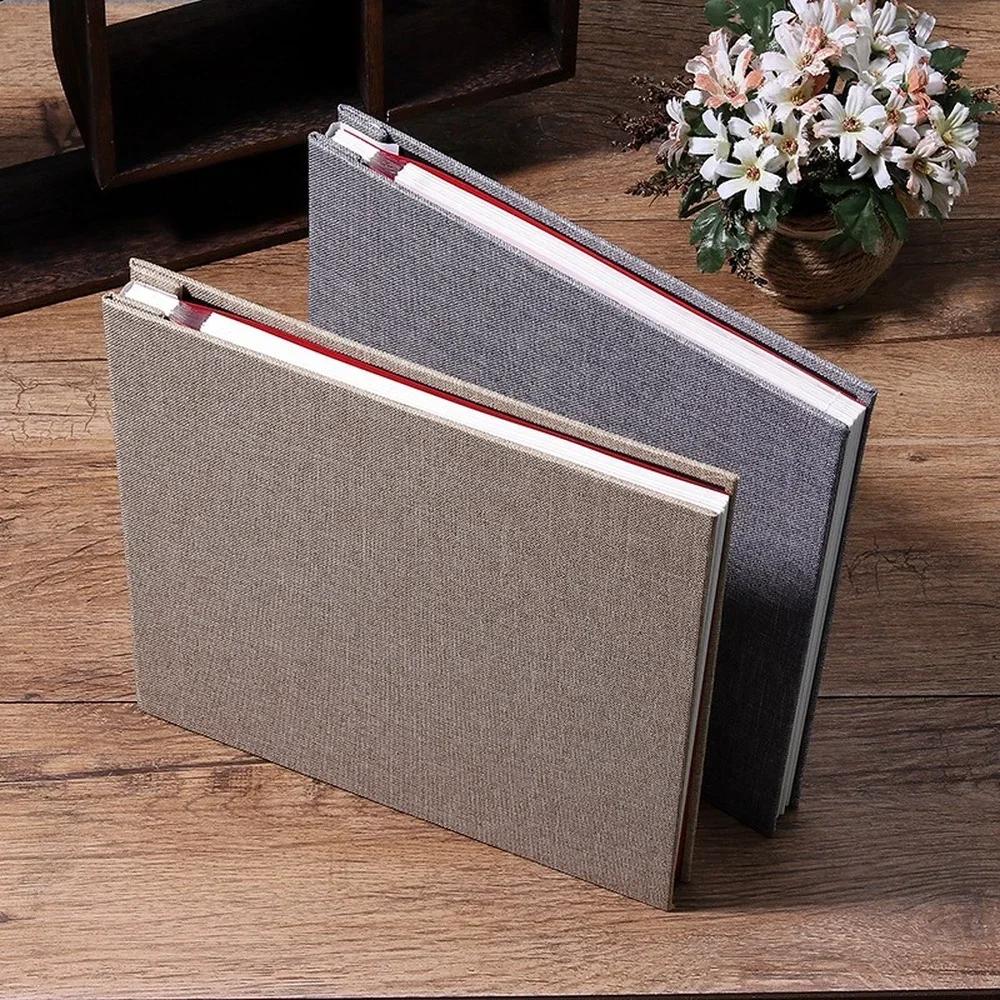 DIY Retro Family Large-capacity Self-adhesive Lamination Simple Linen Photo Album