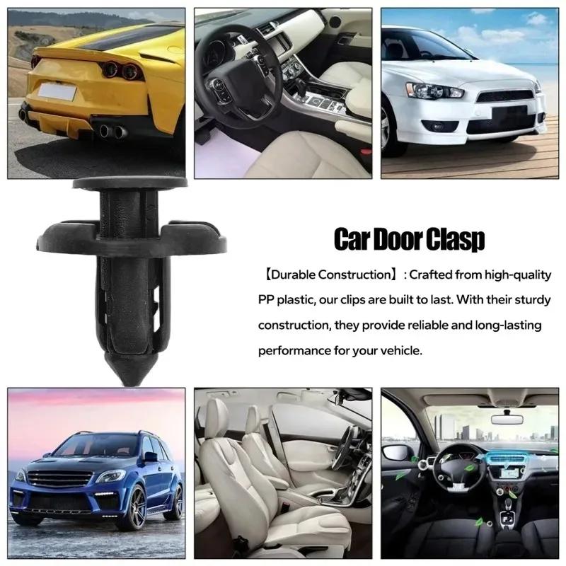 Nýtový držák podběhu, Klip, Spona, Upevňovací prvek, Zatlačovací typ, PP plastový klip na obložení pro upevnění karoserie, 100 ks, 8 mm, černý, nárazník auta