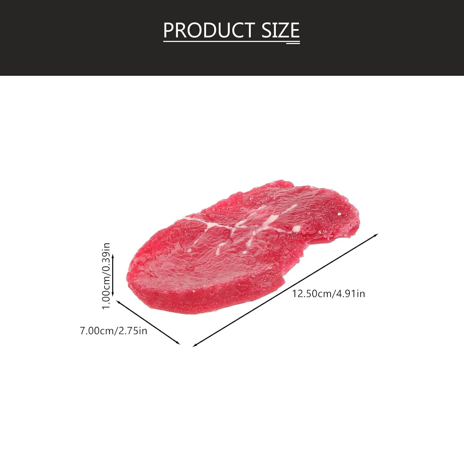 

Angoily Sliced Beef Artificial Fake Beef Fresh Steak Lifelike Steak Simulation Meat Model Prop Realistic Food Ornament for Home Kitchen Party Display