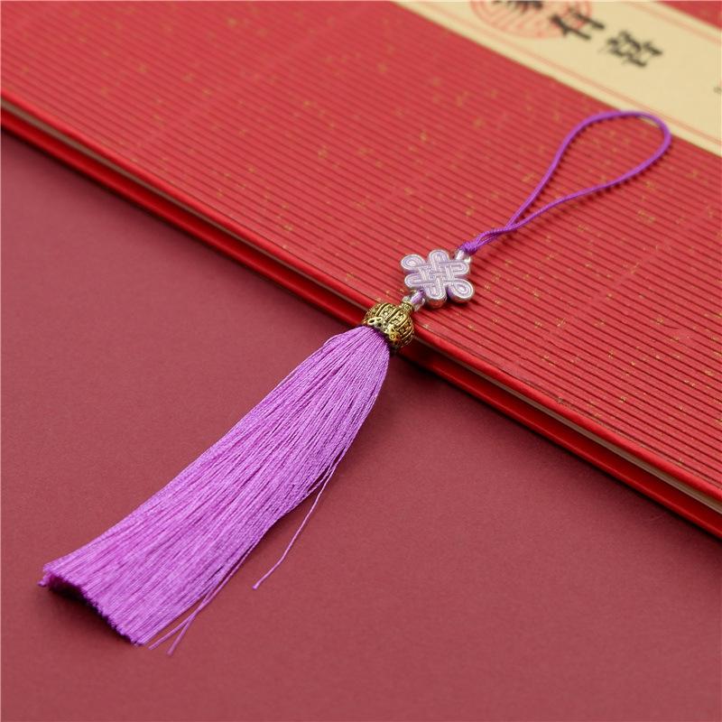 Chinese Style Tassel Ear Metal Hat Plus Beads Hanging Ear Ancient Style Bookmark Cheongsam Hanfu Pressure Placket Tassel Accessories Pendant