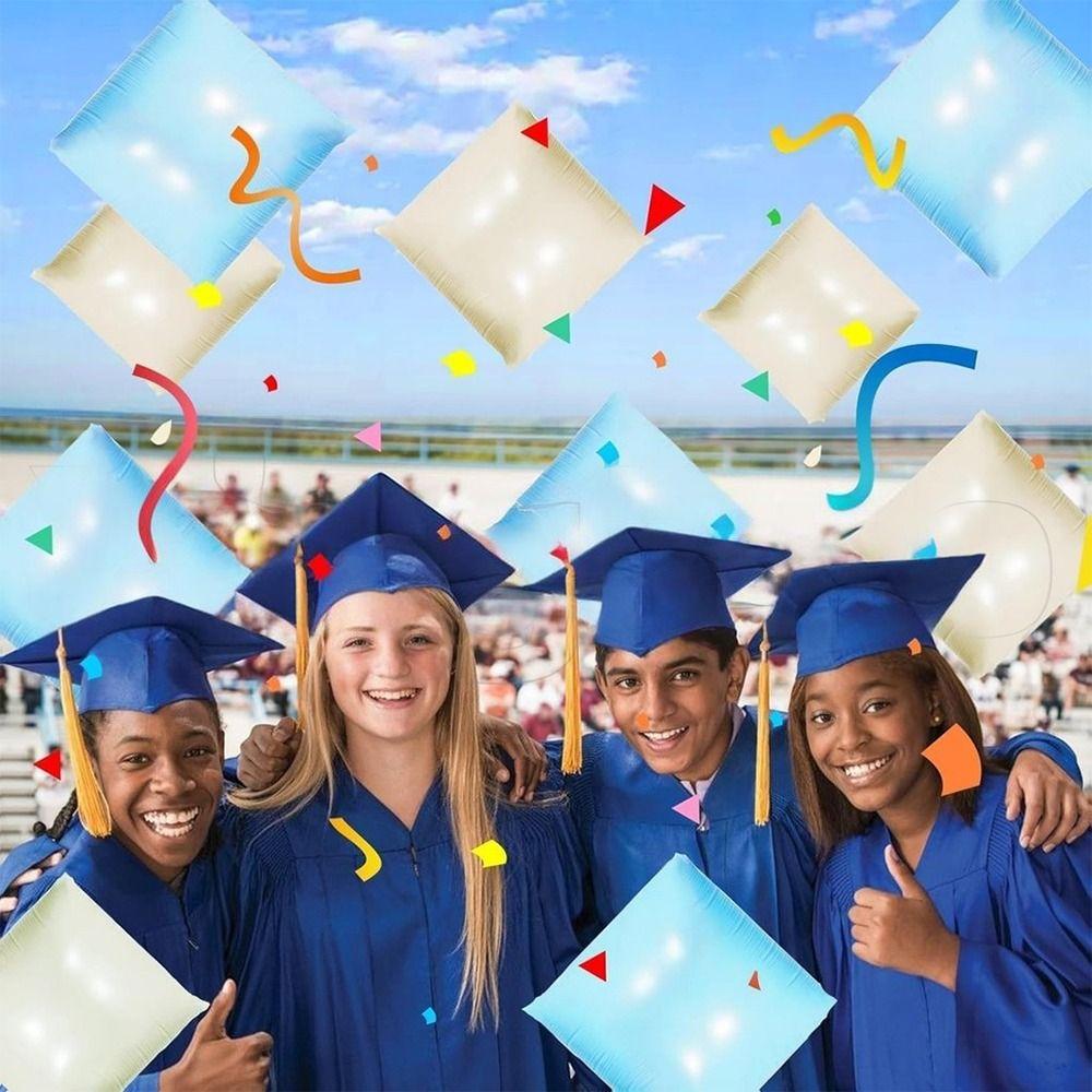 25PCS/Set Double Side Balloons Background Wall Square Multicolor Square Foil Balloon Decoration Supplies Garland Kit