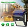 New Bright Waterproof Solar-powered Outdoor LED Street Light with 100 LEDs, Motion Sensor Solar-powered Outdoor Porch Wall Lamp,