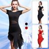 Women Sexy Latin Dance Dress Fringe Dresses Latin Ballroom Cha Cha Rumba Tango Samba Prom Tassel Split Practice Dance Costume