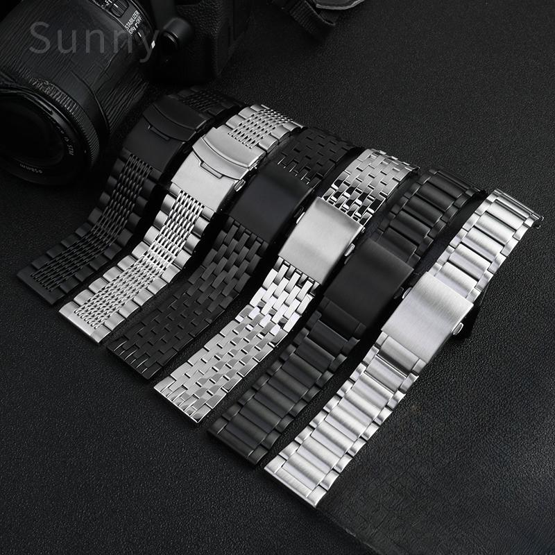 For DIESEL Stainless Steel Men's Watch Band Dz7395 Dz4316 Police Large Dial 22 24 26 28 Double Press Buckle Replace Watch Strap