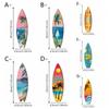Retro Beach Surfboard Decor Summer Beach Themed Surfboard Ornaments  Living Room