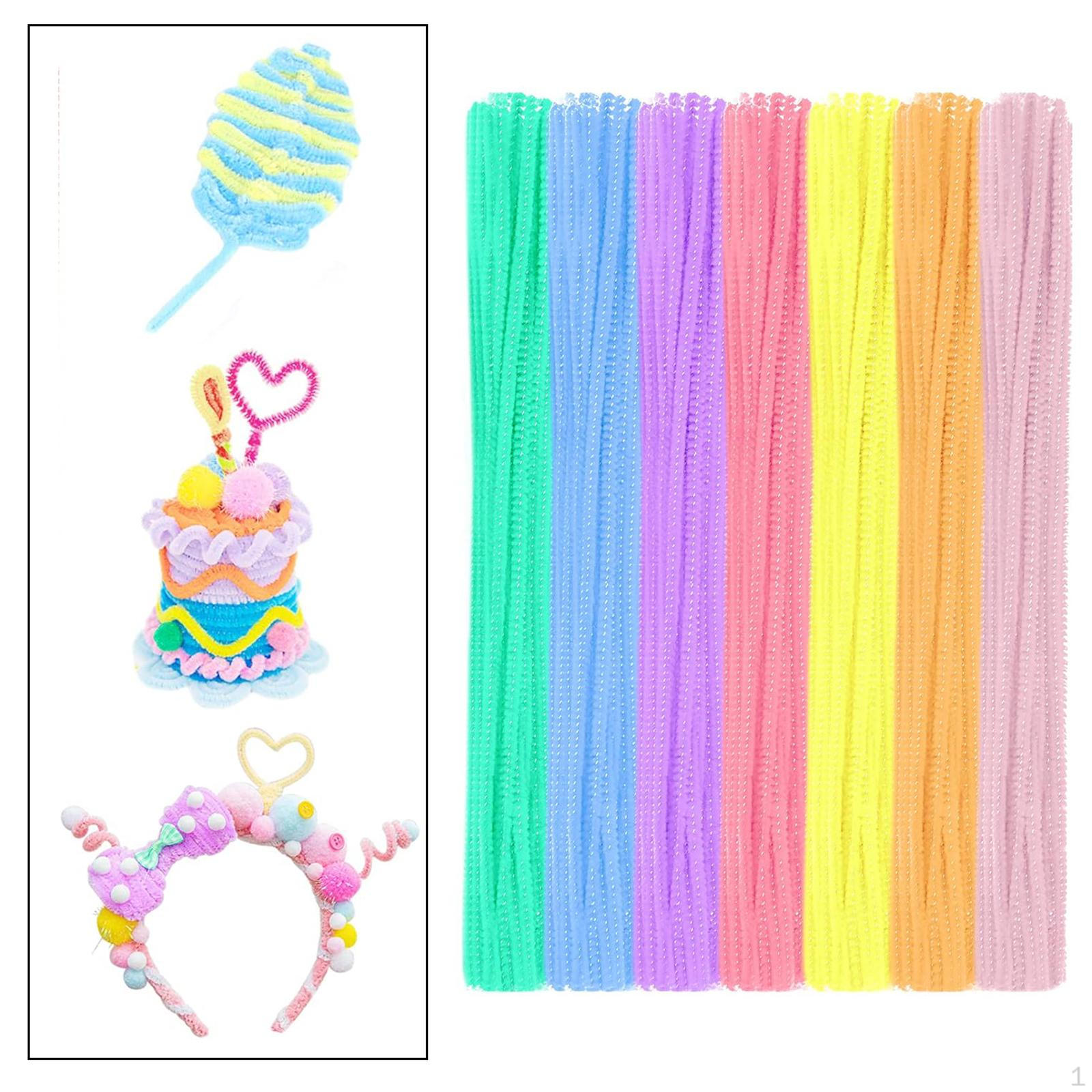 

100 шт., очистители труб, синельный стержень для DIY, художественных, творческих, ремесленных, проектных украшений Colorful