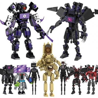 Upgrade Style Skibidi Toilet Simulator Building Blocks Educational Puzzle Fun Toy For Game Fan The Audio Man and Women Camera Man Bricks Xmas