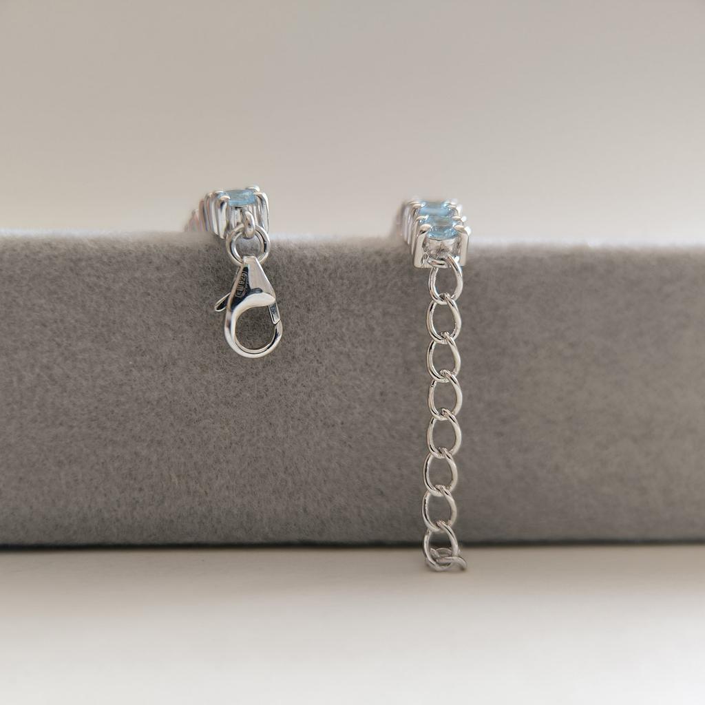 Серебряный браслет с натуральным топазом 6.505ct, вес изделия 13,15 гр (2205616)
