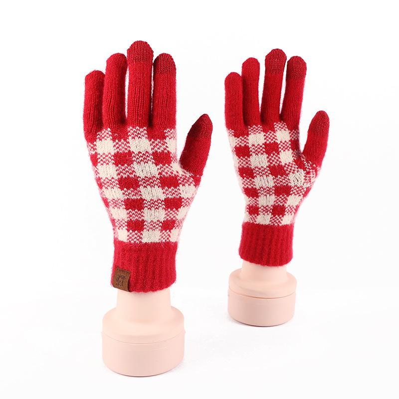 New Festival Festive Life Red Gloves Winter Warm Gloves Gloves Outdoor Riding Padded Gloves