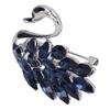 2pcs Alloy Material Swan Brooch Exquisite Craftsmanship Rhinestone Brooch Crystal Brooch  For Women
