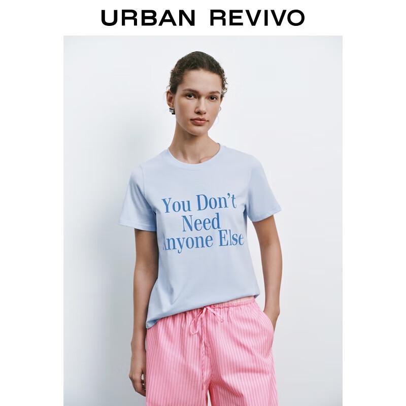 UR 2025 Women s Casual Letter Print Short Sleeve T-Shirt XS