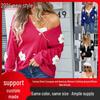 Pull tendance hiver 2026 pour femmes européennes et américaines avec nœud - Col rond, Tricot à manches longues