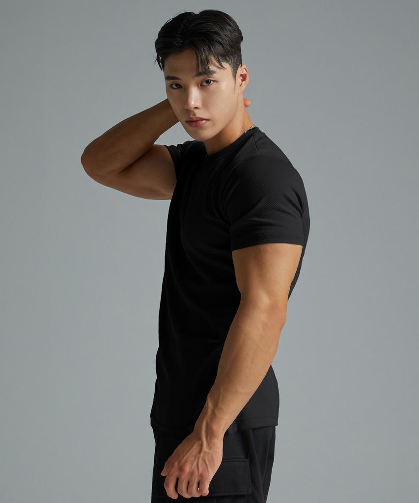Beullaegmonseuteopis [2Pack] Honeycomb Dry Functional Cool Short Sleeve T-Shirt 2P (Type B)