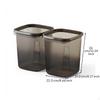 Trash Can, Model, Large Capacity, Stylish, Kitchen, Bathroom, Bedroom Transparent Black