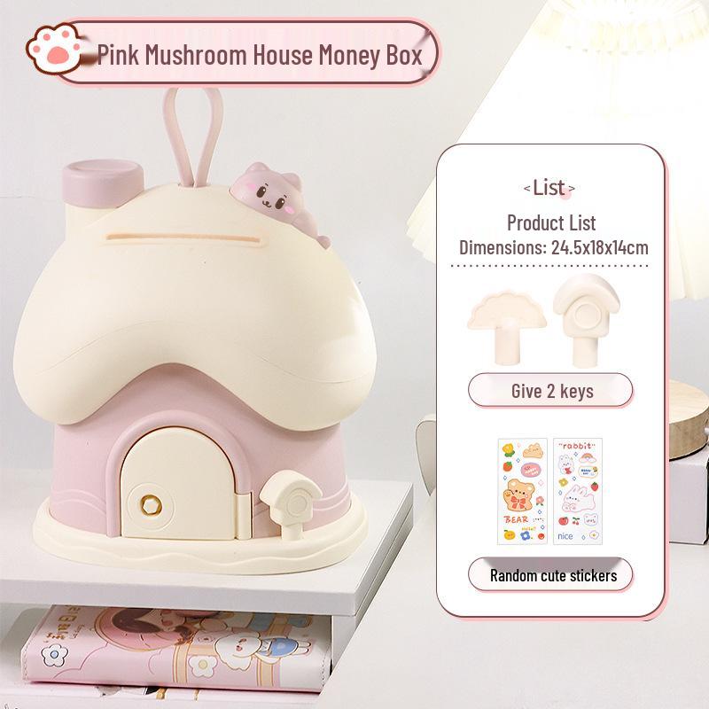 

Large Capacity Automatic Money Box for Children - Savings Ornament with Rolling Deposit & Withdrawal, Ideal Gift for Girls