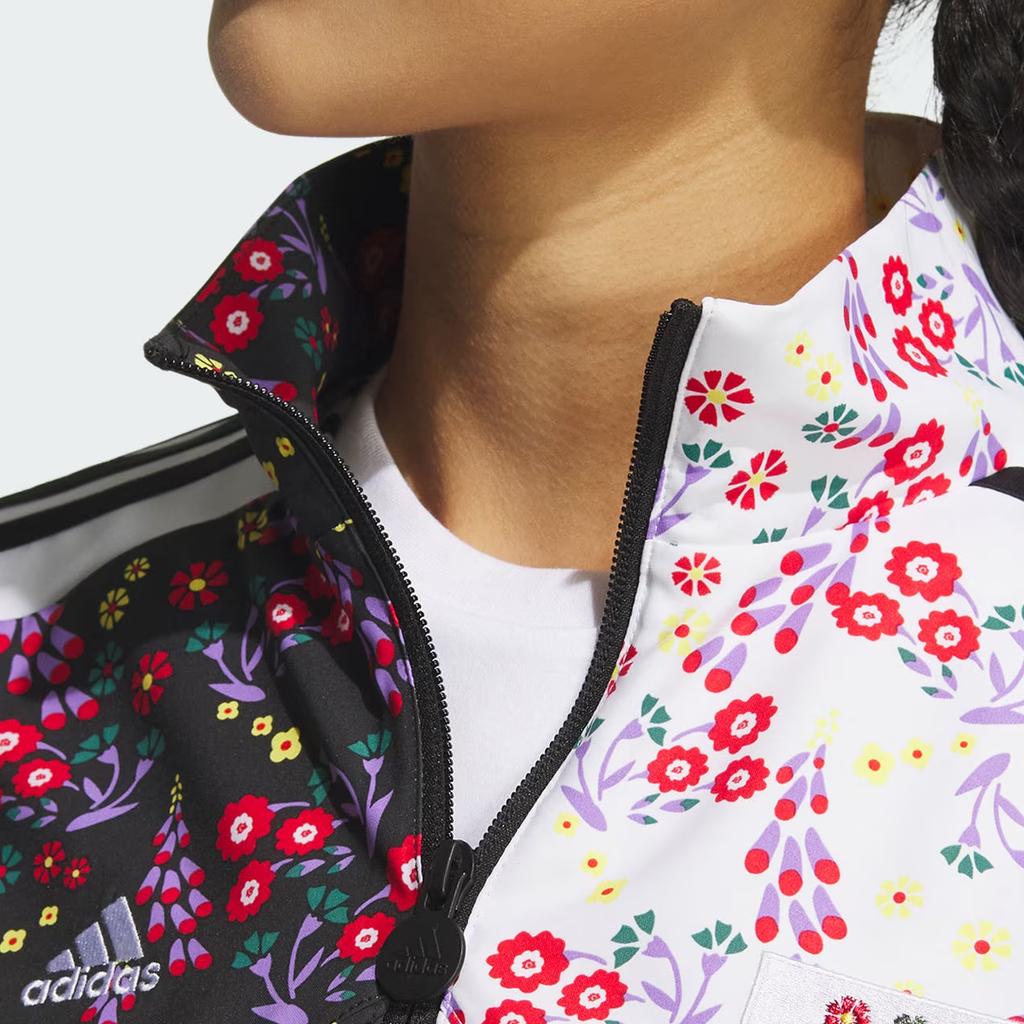 Adidas X Shuting Qiu Co-Branded Woven Floral Print Sports Casual Jacket Women Jackets Black White IM8441